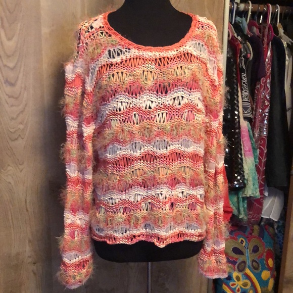 Beautiful Silk Designer Sweater by J. Jill Hand Knit Size XL - Picture 4 of 10